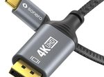 Sonero USB-C auf DisplayPort Adapter - 4K60, 21,6Gbps - grau/schwarz - 0,10m