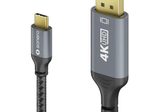 Sonero USB-C auf DisplayPort Kabel - 4K60, 21,6Gbps - grau/schwarz - 2,00m