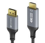 Sonero DisplayPort auf HDMI Kabel - 4K60 - grau/schwarz - 2,00m