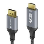 Sonero DisplayPort auf HDMI Kabel - 4K60 - grau/schwarz - 3,00m