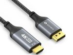 Sonero DisplayPort auf HDMI Kabel - 4K60 - grau/schwarz - 3,00m