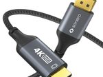 Sonero DisplayPort auf HDMI Kabel - 4K60 - grau/schwarz - 3,00m