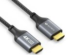 Sonero HDMI auf HDMI Kabel - 4K60 - grau/schwarz - 3,00m