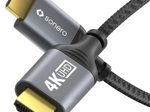 Sonero HDMI auf HDMI Kabel - 4K60 - grau/schwarz - 3,00m
