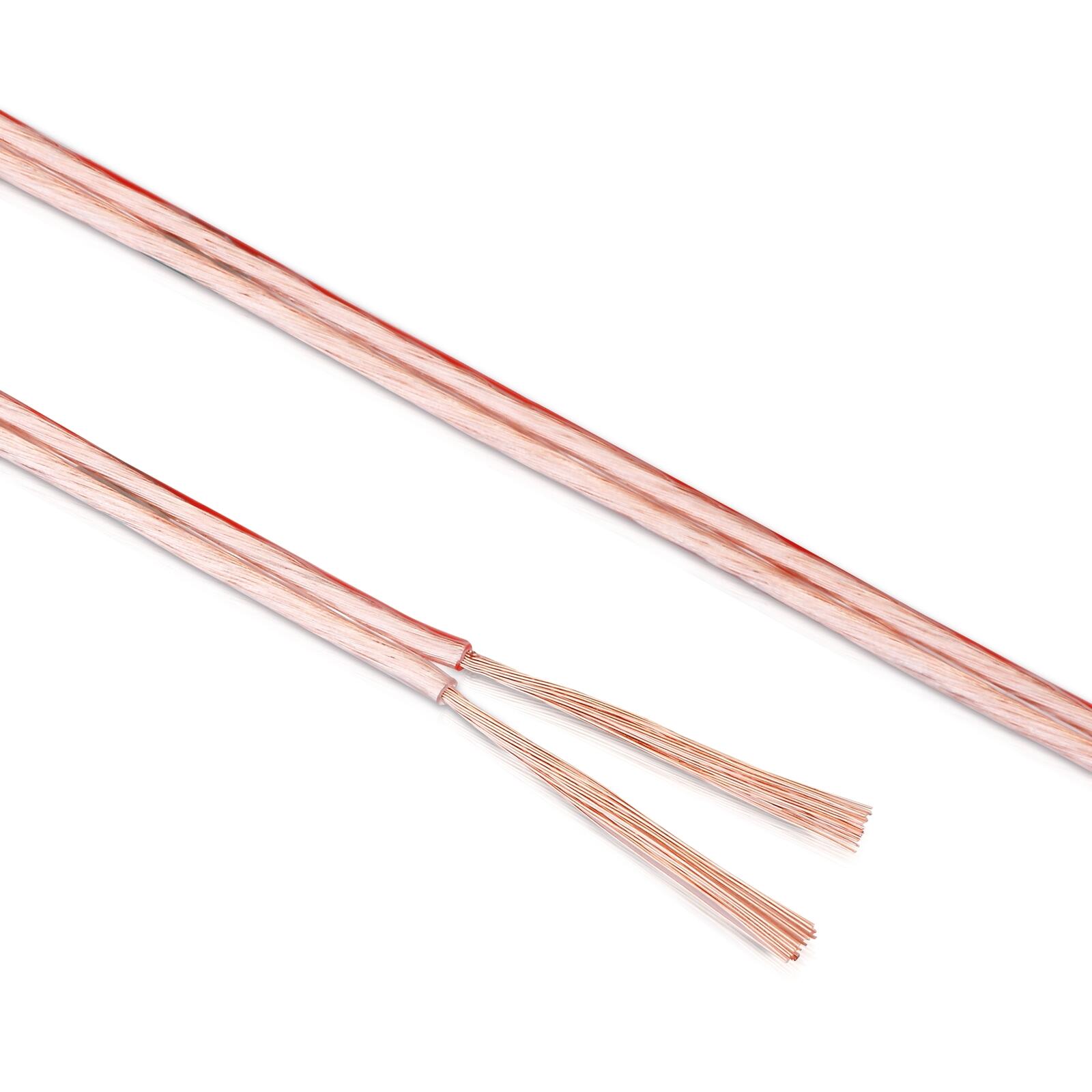 Sonero Lautsprecherkabel 2x1,5mm², CCA 10,0m, transparent