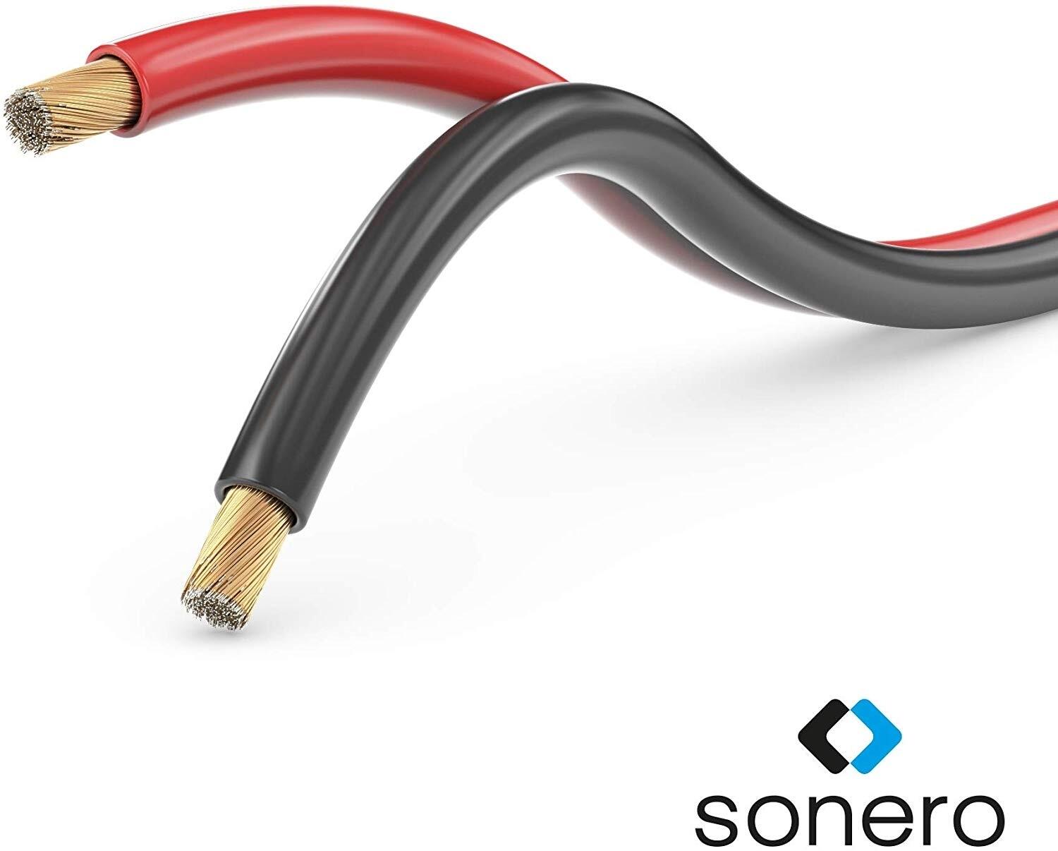 Sonero Lautsprecherkabel 2x0,75mm², CCA 10,0m, rot/schwarz