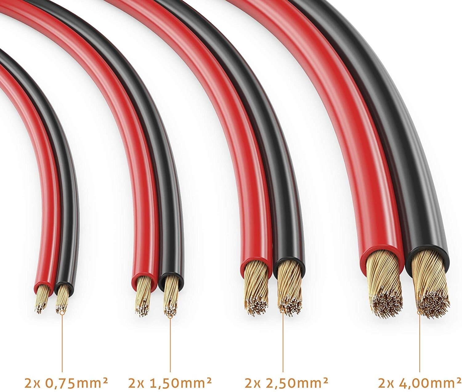 Sonero Lautsprecherkabel 2x1,5mm², CCA 10,0m, rot/schwarz