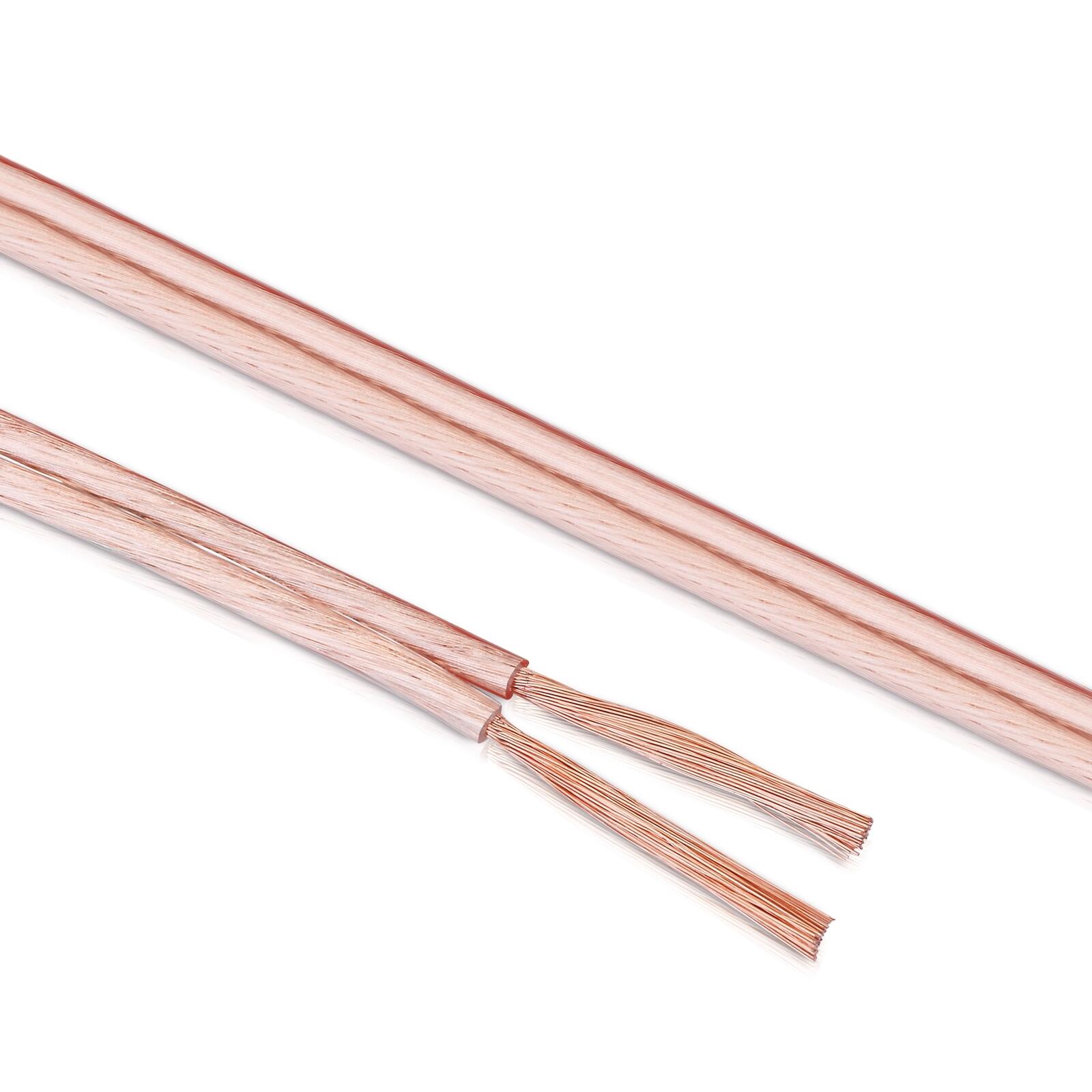 Sonero Lautsprecherkabel 2x4,0mm², CCA 100m, transparent