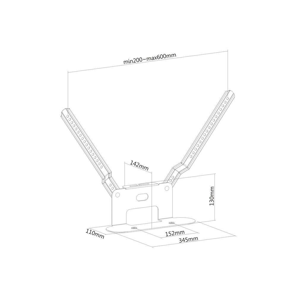 PureMounts Lautsprecher Halterung für Sonos® Beam, weiß