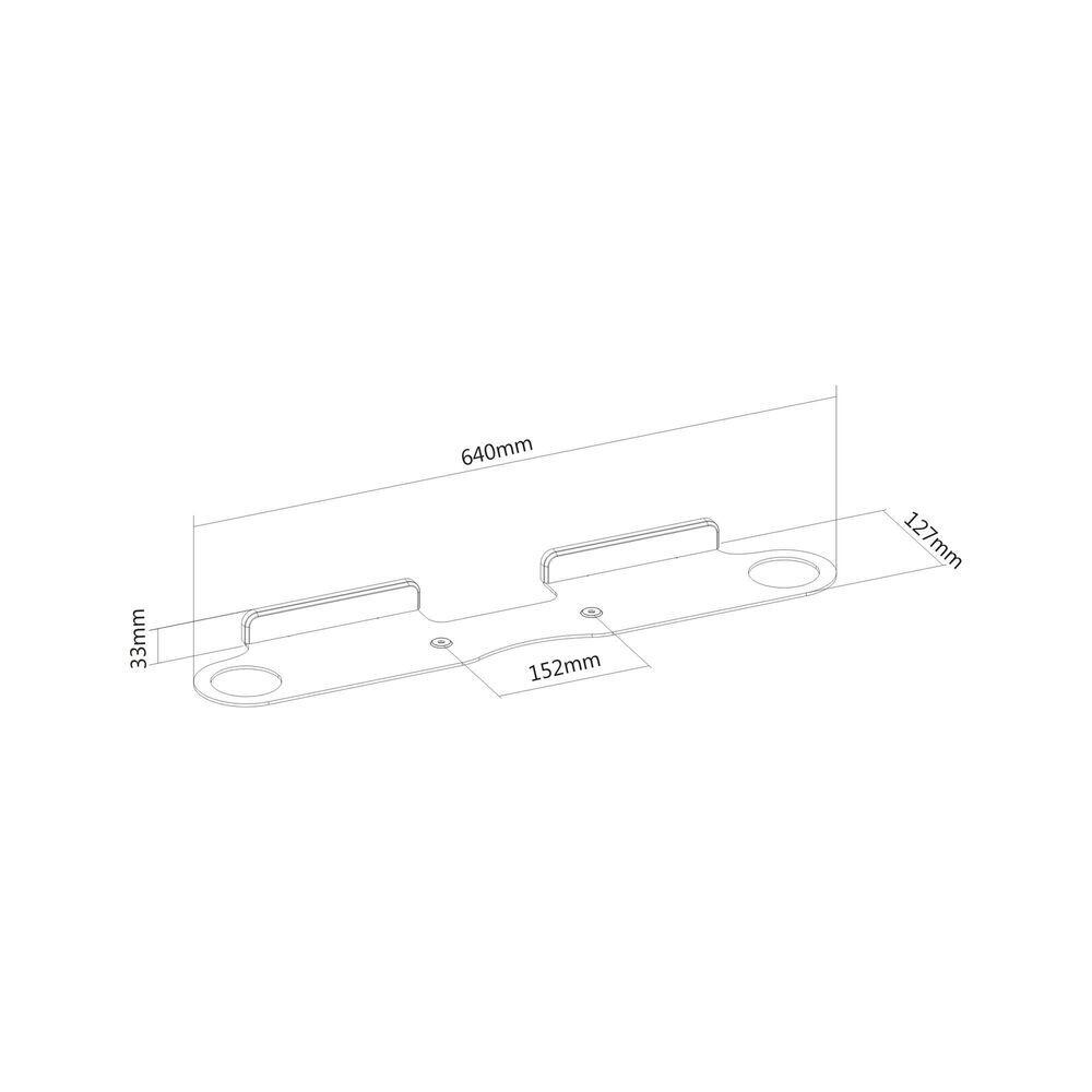 PureMounts Lautsprecher Wandhalterung für Sonos® Beam, schwarz