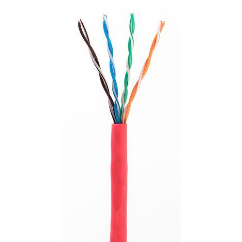 ICE Cable - Cat.5e Kabel, 350MHz, UTP, 24AWG, SBC, HDBaseT, 305m Pulloutbox, Farbe: rot