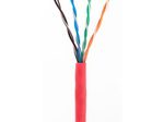 ICE Cable - Cat.5e Kabel, 350MHz, UTP, 24AWG, SBC, HDBaseT, 305m Pulloutbox, Farbe: rot