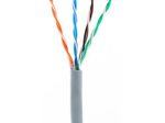 ICE Cable - Cat.5e Kabel, 350MHz, UTP, 24AWG, SBC, HDBaseT, 305m Pulloutbox, Farbe: grau