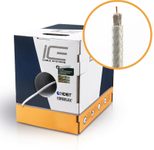 ICE Cable - Koax Kabel, weiß, RG-59, 0,81mm (AWG20), geschirmt, weiß, 152,50m Pulloutbox
