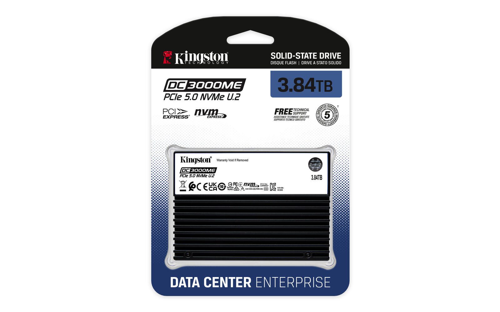 Kingston Technology 3,84TB DC3000ME U.2 PCIe 5.0 NVMe TCG Opal Enterprise SSD
