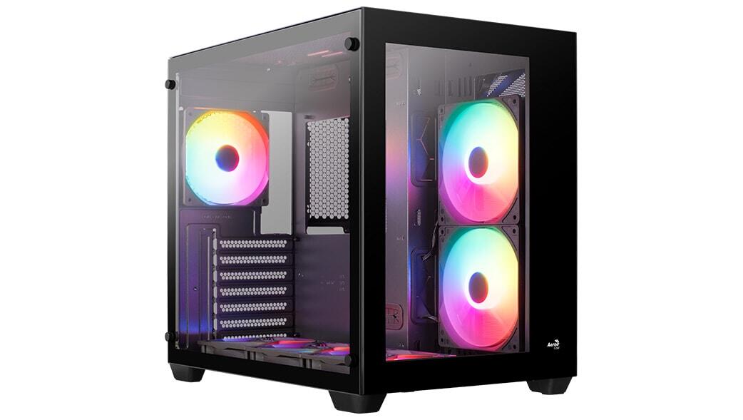 AeroCool PC Gehäuse Dryft-BK-v2 Mid-Tower Schwarz