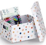 Zeller Dots Aufbewahrungsbox weiß