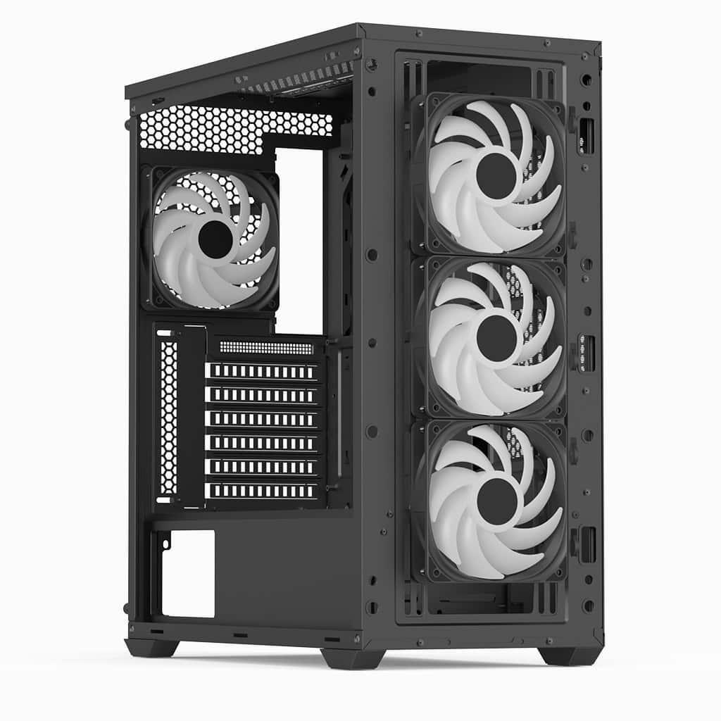 AeroCool PC Gehäuse D502A Mid-Tower Schwarz