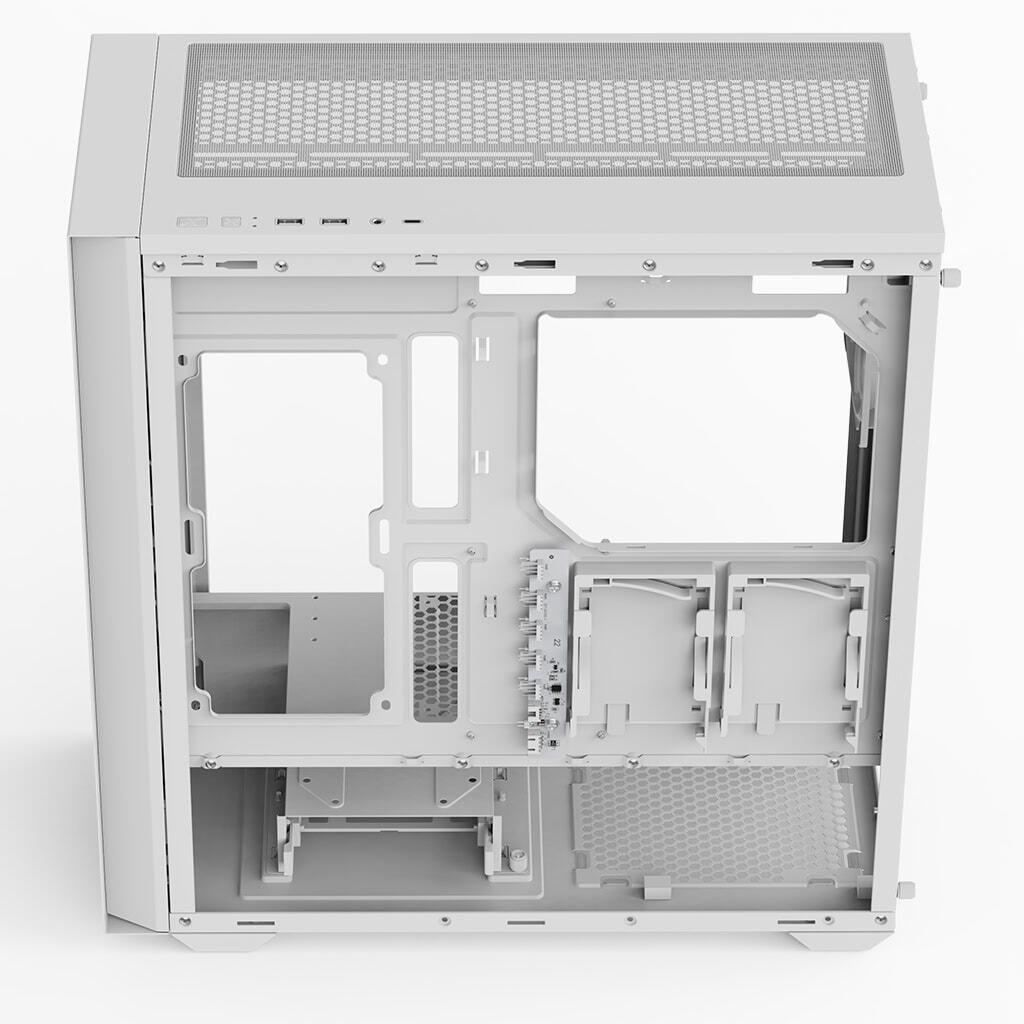 AeroCool PC Gehäuse D502A Mid-Tower Weiß