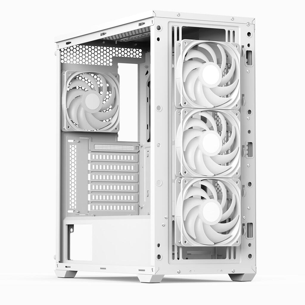AeroCool PC Gehäuse D502A Mid-Tower Weiß