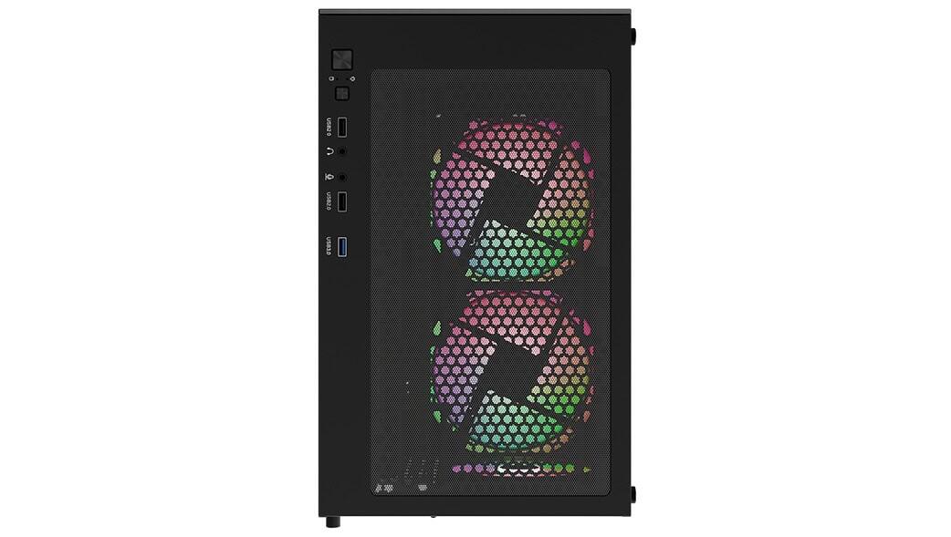 AeroCool PC Gehäuse Pivot-G-BK-v3 Mid-Tower Schwarz