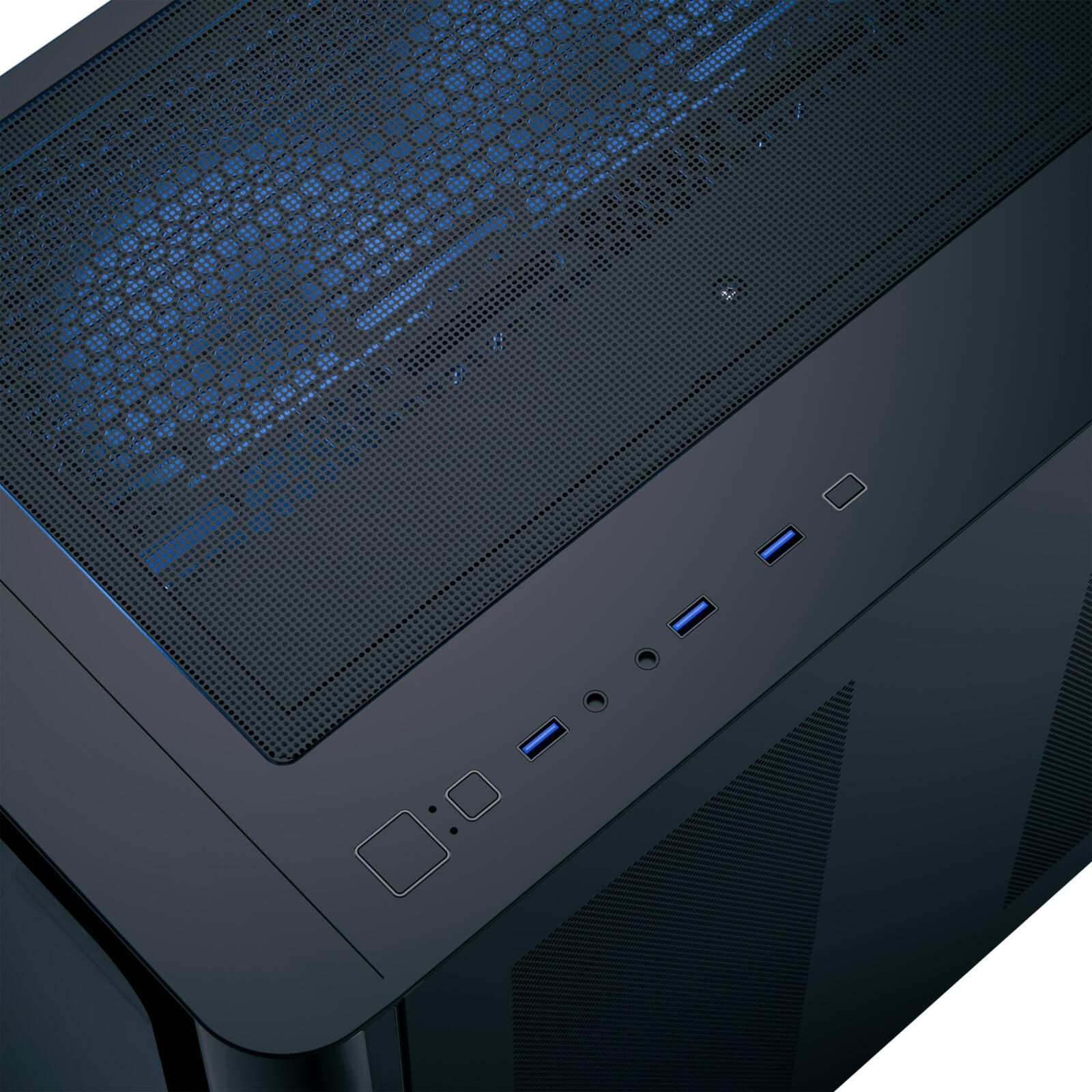 AeroCool PC Gehäuse P500C-G-BK-v1 Mid-Tower Schwarz