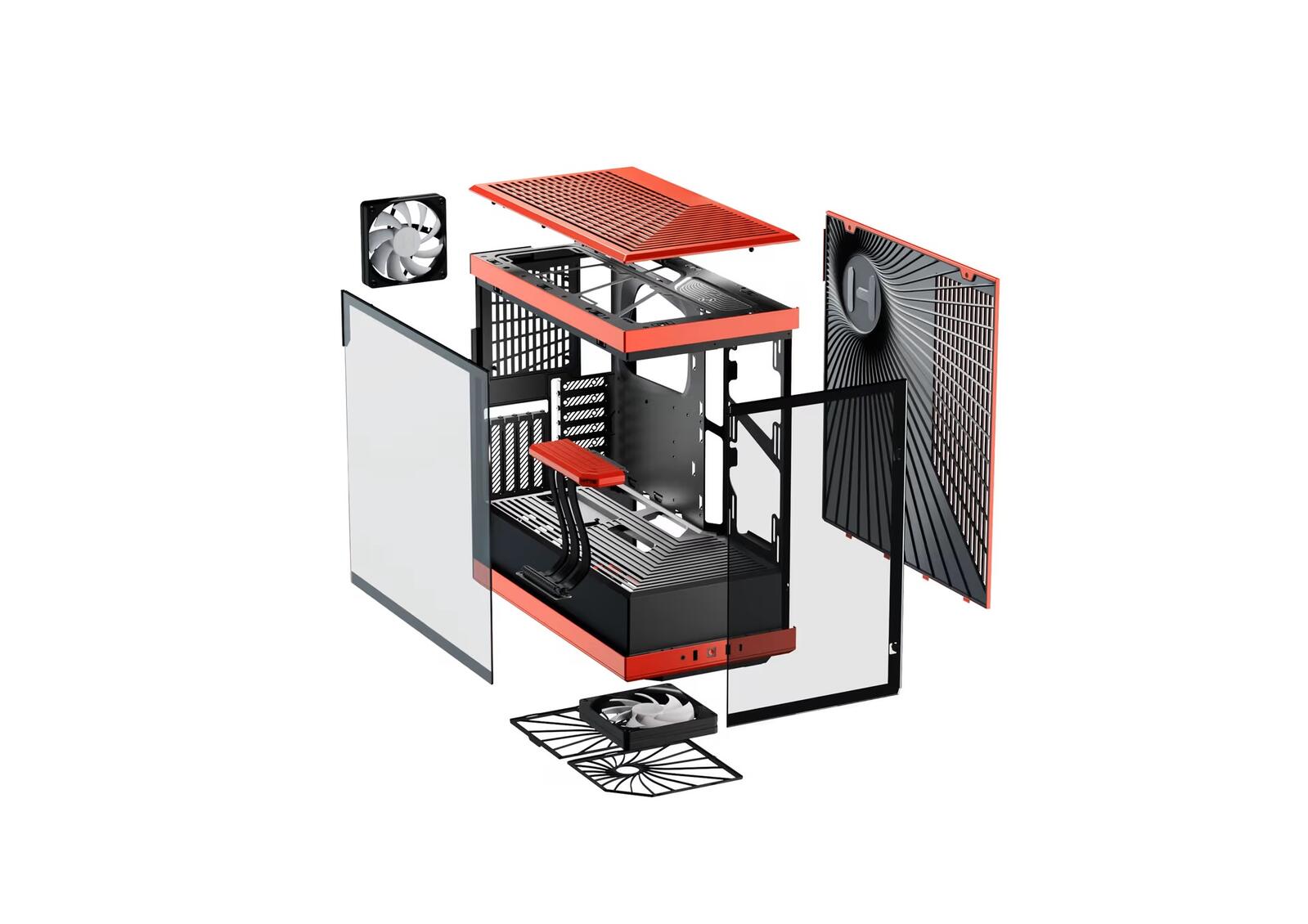 HYTE PC Gehäuse Y40 Schwarz/Rot