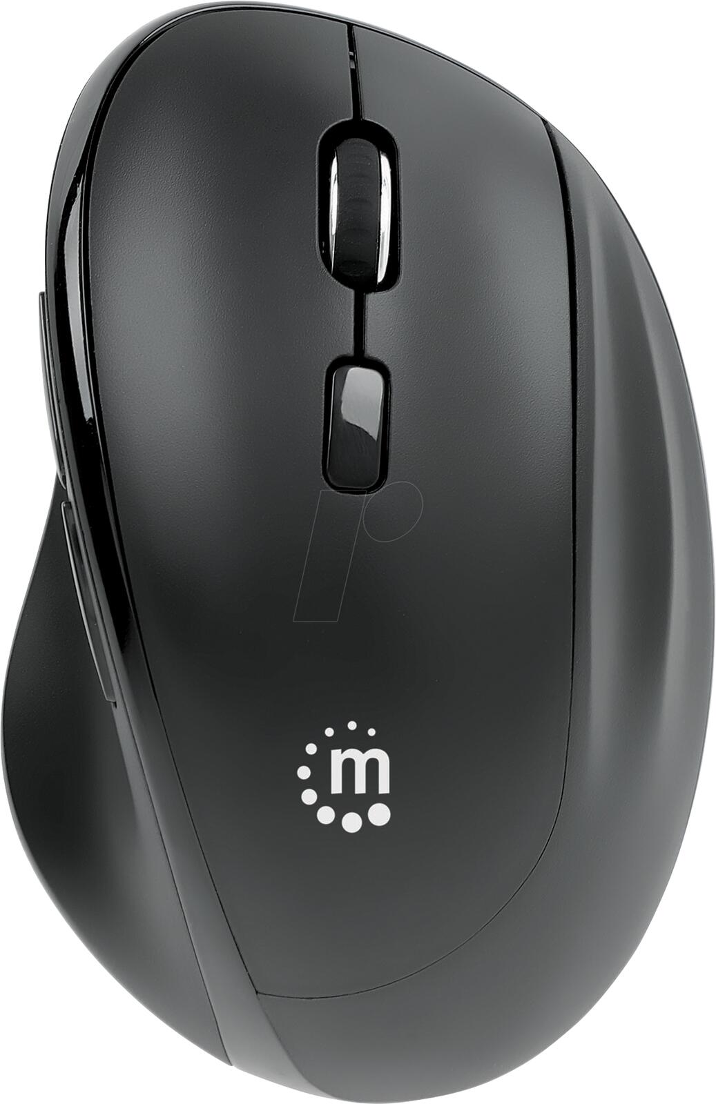 Manhattan 190237 Ergonomische Funkmaus - schwarz