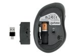 Manhattan 190237 Ergonomische Funkmaus - schwarz