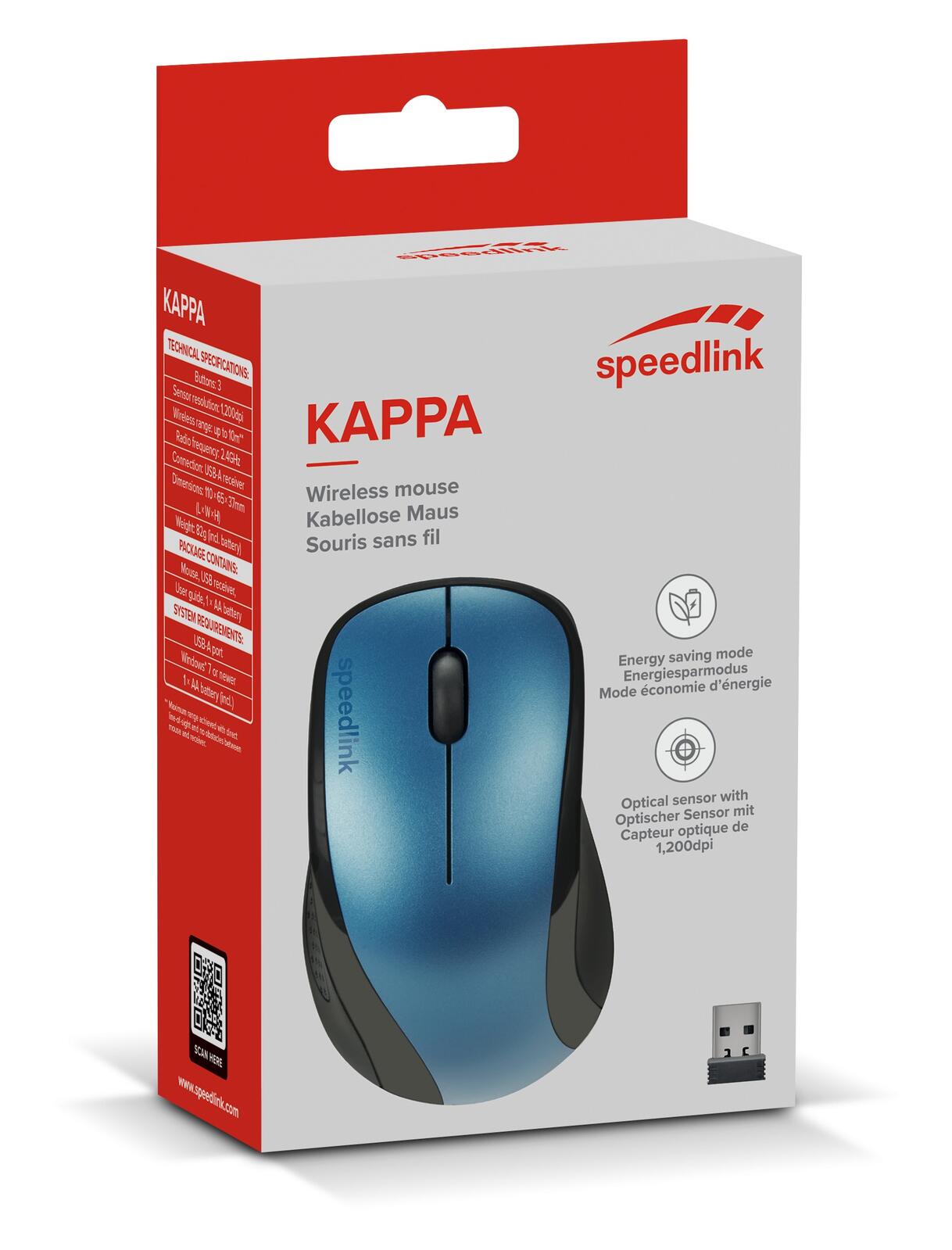 Speedlink KAPPA Wireless Maus, blau