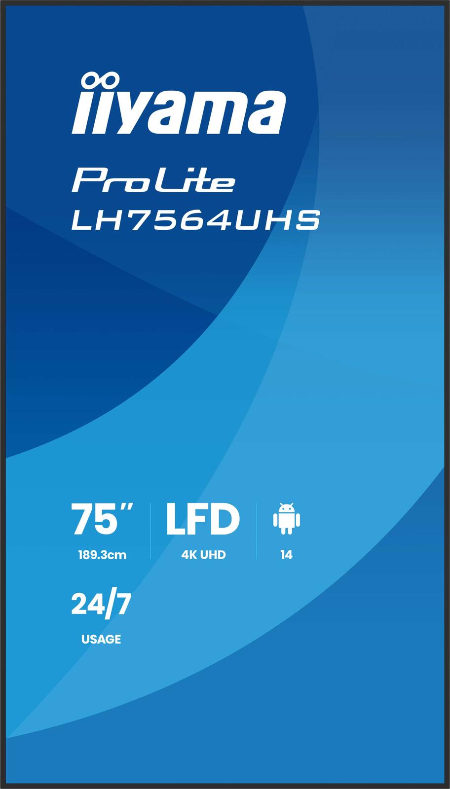 iiyama ProLite LH7564UHS-B1AG Signage Display 189,5 cm (75")
