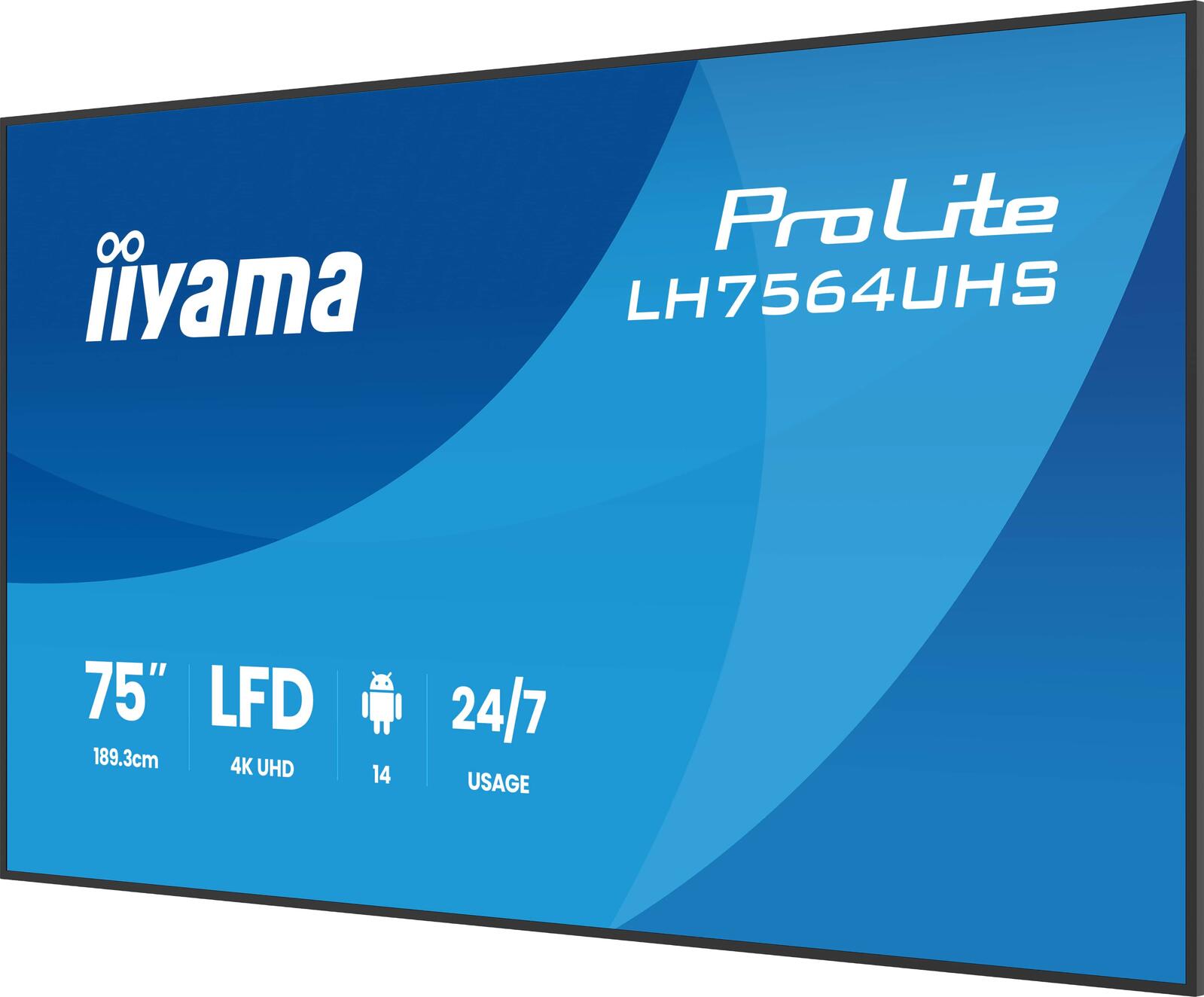 iiyama ProLite LH7564UHS-B1AG Signage Display 189,5 cm (75")