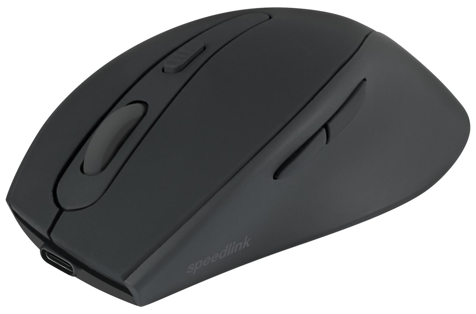 Speedlink AXON Silent & Antibacterial Rechargeable Wireless Maus, USB-A/-C, schwarz