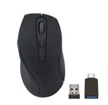 Speedlink AXON Silent & Antibacterial Rechargeable Wireless Maus, USB-A/-C, schwarz