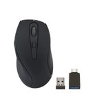 Speedlink AXON Silent & Antibacterial Rechargeable Wireless Maus, USB-A/-C, schwarz