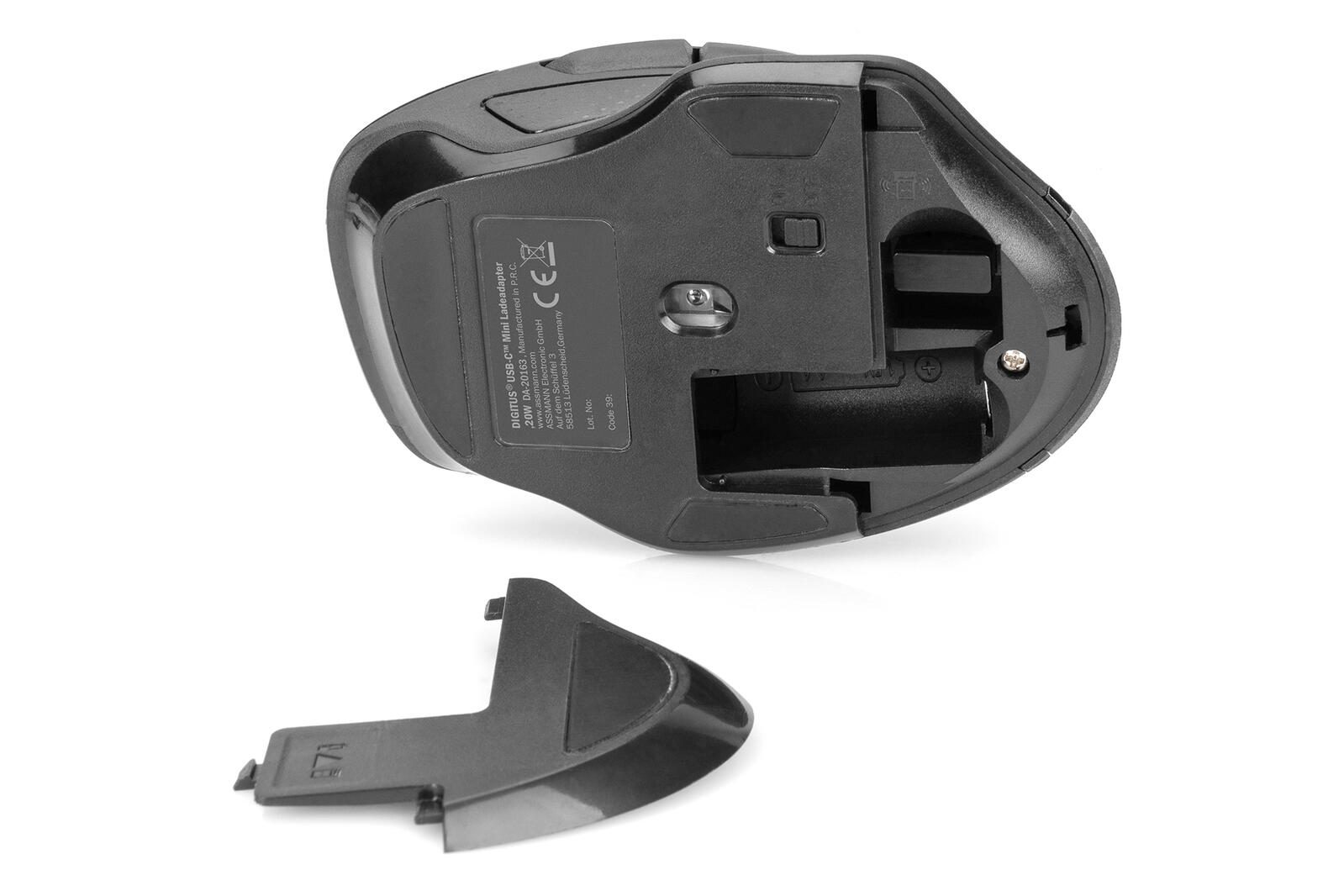 Digitus kabellose Maus, Schwarz/Grau