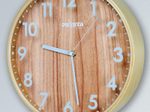 PEWETA Funkwanduhr mit Zahlen Ø 30 cm braun Holz