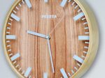 PEWETA Funkwanduhr Ø 30 cm braun Holz