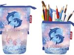 ROTH Schlampermäppchen Delfine blau/rosa