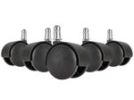 AMSTYLE 5er-Set Hartbodenrollen SPM1.911 Schwarz