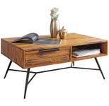 WOHNLING WL5.583 Couchtisch NISHAN Sheesham 87 cm x 41 cm x 55 cm