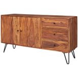 WOHNLING Sideboard WL5.629 Sheesham Massivholz 145x75x40 cm