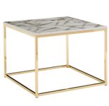 WOHNLING WL6.604 Couchtisch Marmor Weiß 60 cm x 60 cm x 45 cm