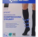 FIRST AID ONLY® Kompressionsstrümpfe, geschlossene Spitze SPORT schwarz Größe XXL 1 St.