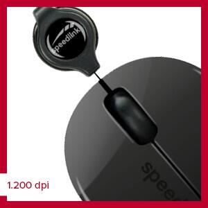 Speedlink BEENIE Mobile Wired Maus -USB, schwarz