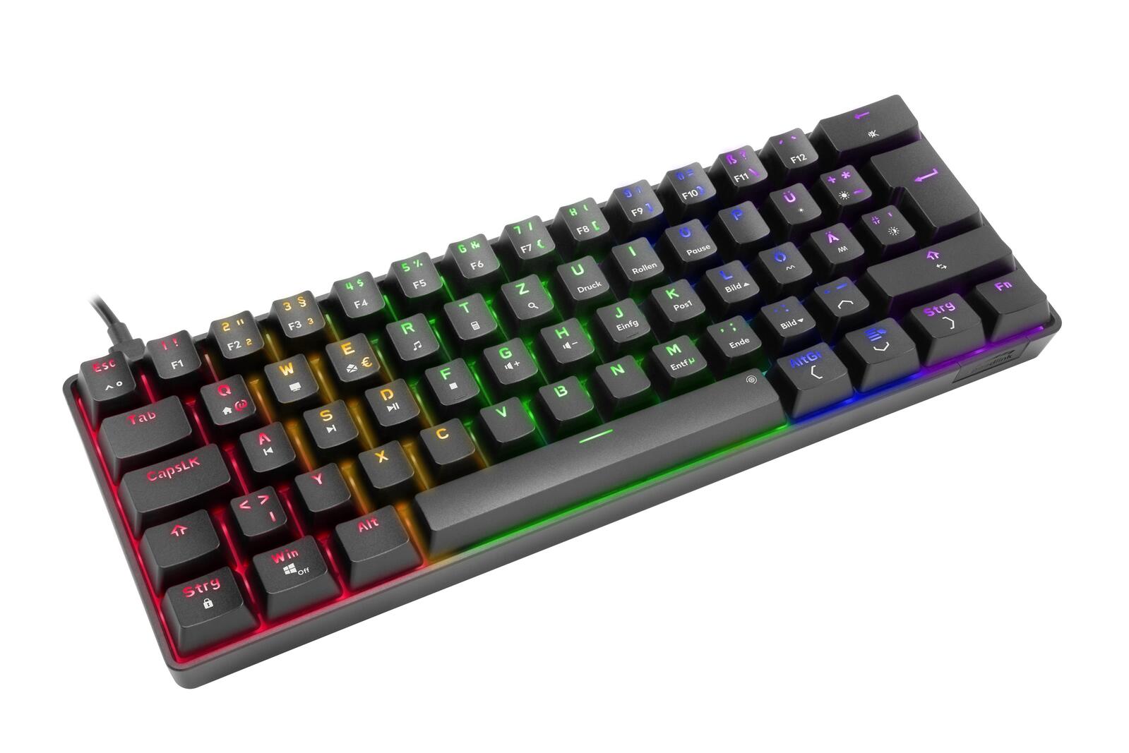 Speedlink ATMOS RGB Rainbow Gaming Tastatur, schwarz - DE Layout