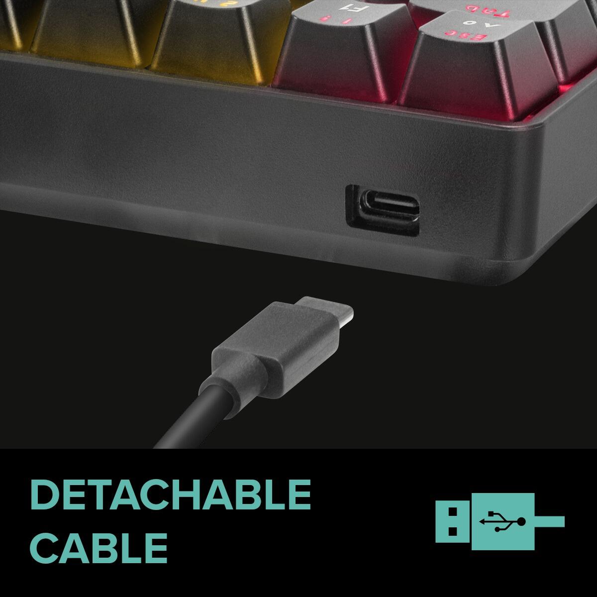 Speedlink ATMOS RGB Rainbow Gaming Tastatur, schwarz - DE Layout