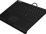 KeySonic KSK-3211ELU kabelgebundene Super-Mini Tastatur mit Touchpad - QWERTZ DE - schwarz