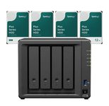Synology DS925+ DiskStation + 48TB 4x Synology Plus 3.5" SATA 6Gb/s Festplatte 12 TB