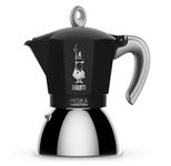 Bialetti Moka Induktion - Espressokocher mit Bi-Layer-Kessel - schwarz - für 2 Tassen